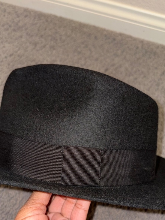 SIMONE I SMITH Moody Monday Harmony  Black Fedora Hat Size M 7.25 main image 12